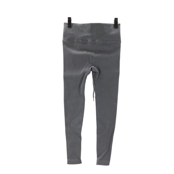 SPORTS 2 PC XS gray ribbed fitted athletic lounge comfort leggings top NEW B123 - Picture 5 of 11